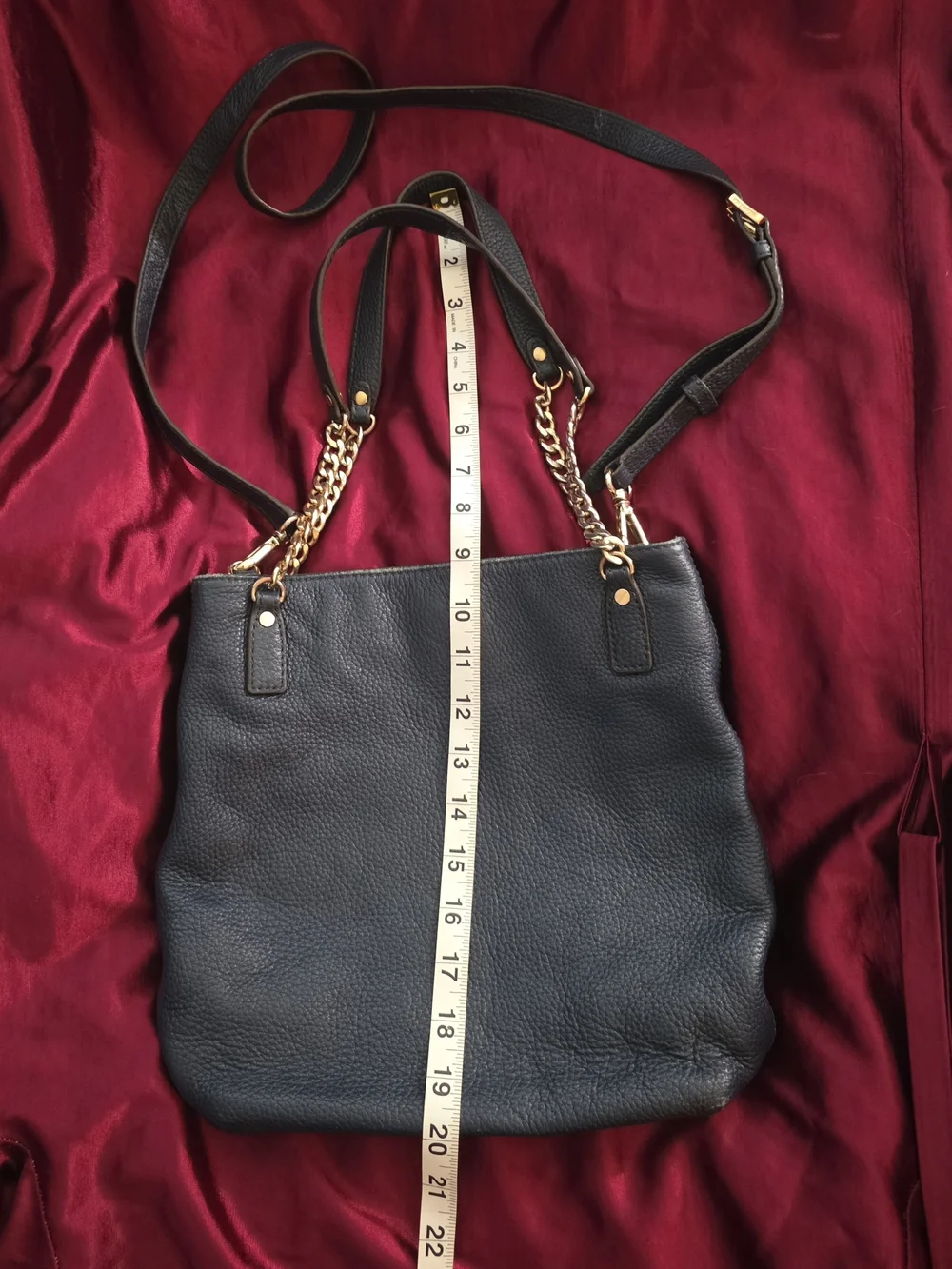 Michael Kors Dark Blue Crossbody  with Chain Detail